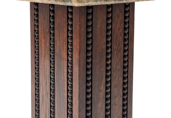 French Art Deco Pedestal with Multi-Colored Marble Top, 1930s